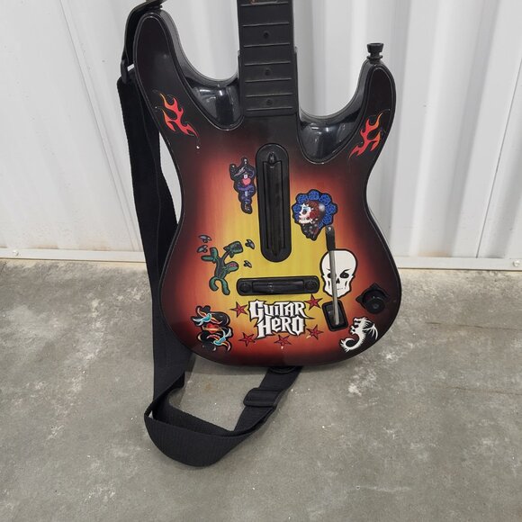 PlayStation 2 PS2 Wireless Guitar Hero Sunburst Red Octane 95449 805 Controller - Picture 2 of 8